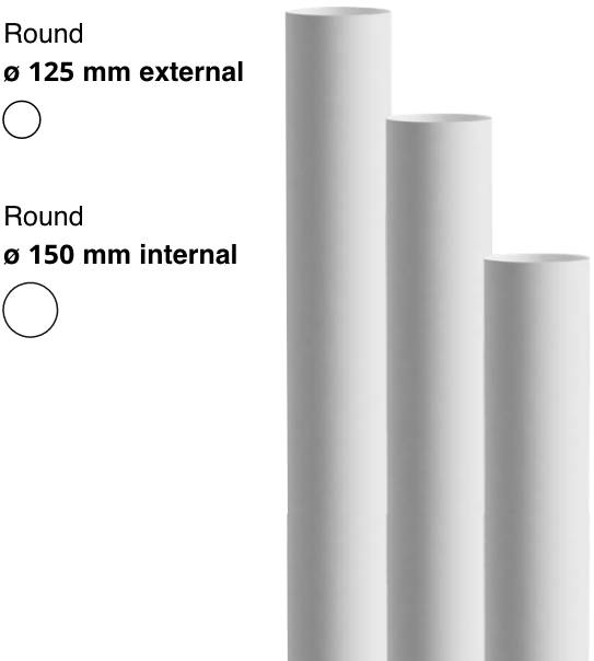 Range of <br>round pipes